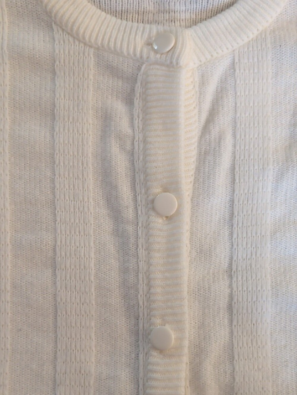 Universal Thread Ivory Ribbed Button-Front Cardigan with Pockets - Picture 4 of 4